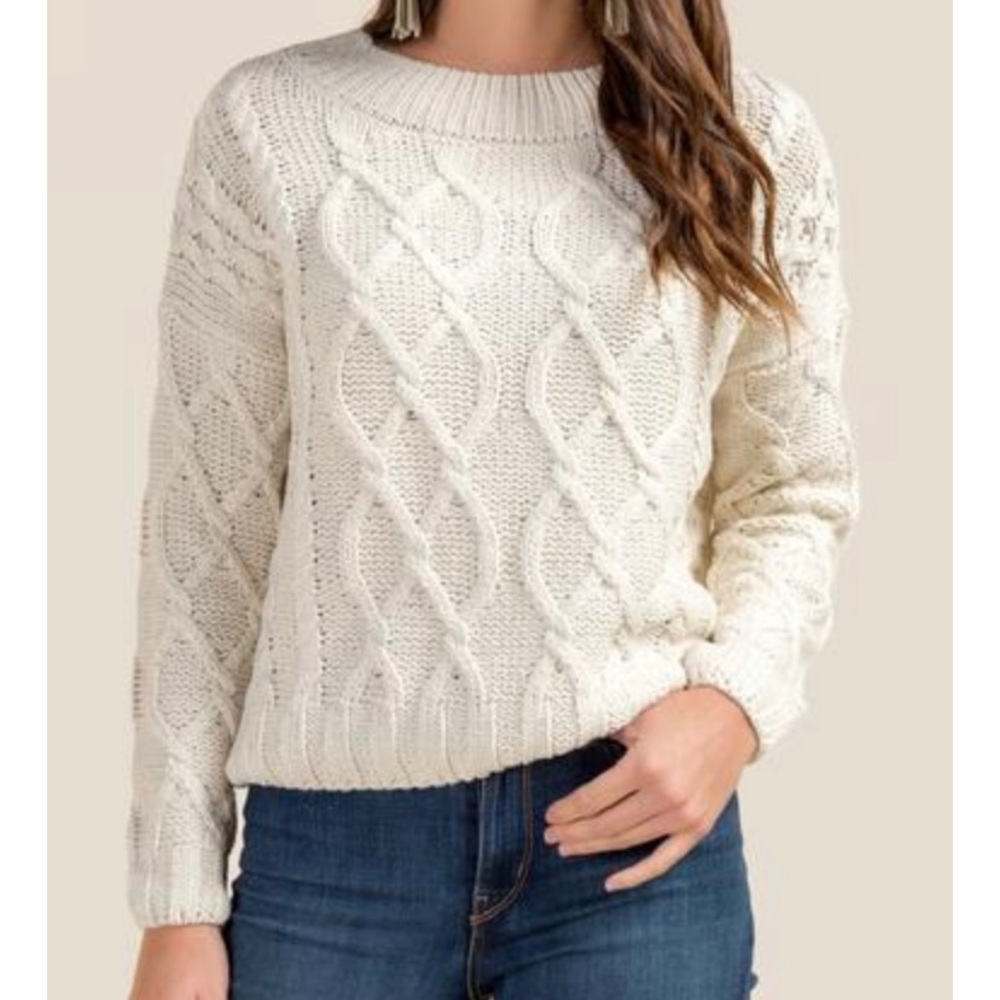 Francesca’s Cable Knit Sweater